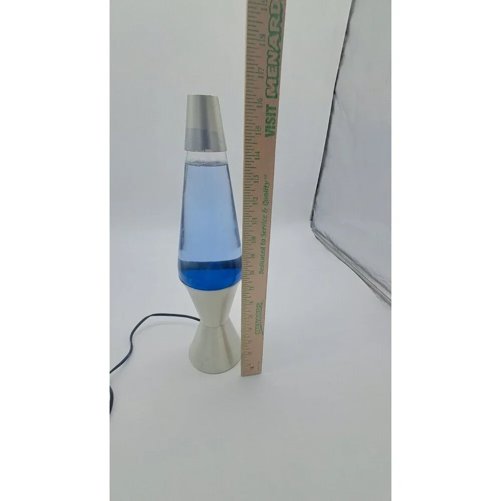 Vintage 1994 Lava Lite Midnight Series Lamp Model 13 Clear Blue 16.5